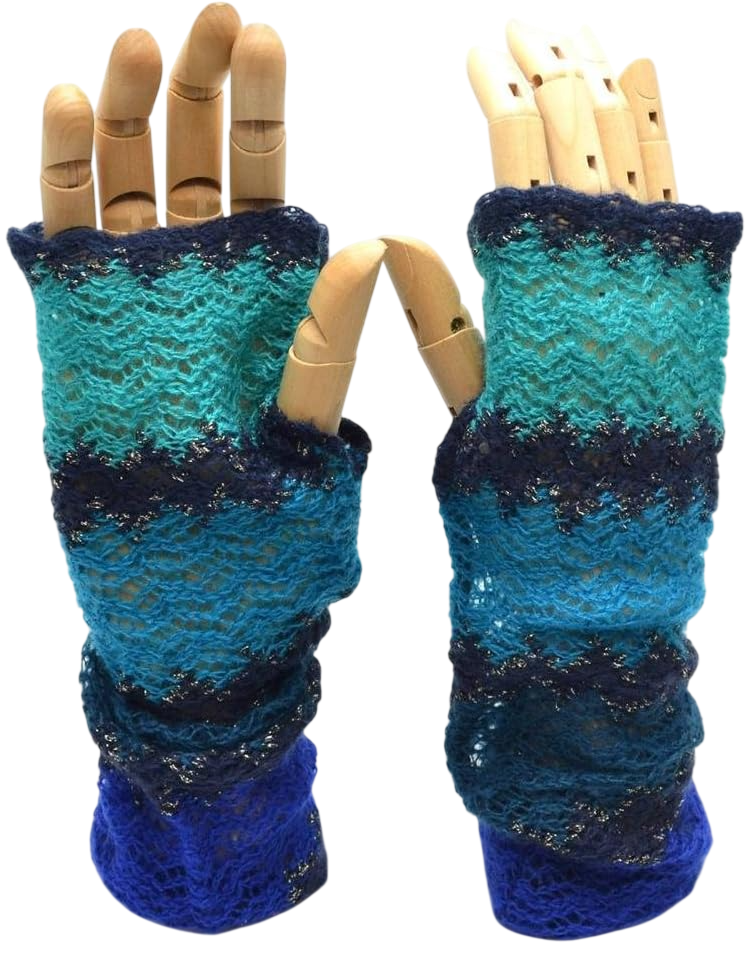 Women Blue Black Green Forearm Warmer Glove by Apt 9